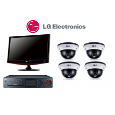 LG Security Dome Camera System DVR Bundle Kit LE5008D-D1 L6213-BN LSM1850